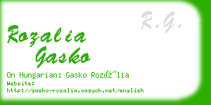 rozalia gasko business card